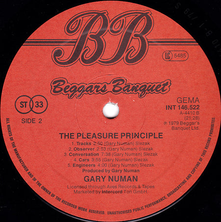 Gary Numan : The Pleasure Principle (LP, Album)