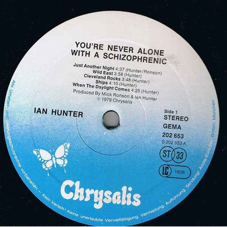Ian Hunter - You're Never Alone With A Schizophrenic (LP) (Near Mint (NM or M-))