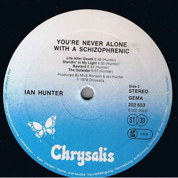 Ian Hunter - You're Never Alone With A Schizophrenic (LP) (Near Mint (NM or M-))