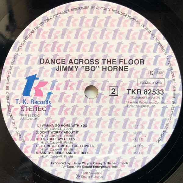 Jimmy "Bo" Horne - Dance Across The Floor (LP) (Very Good Plus (VG+))