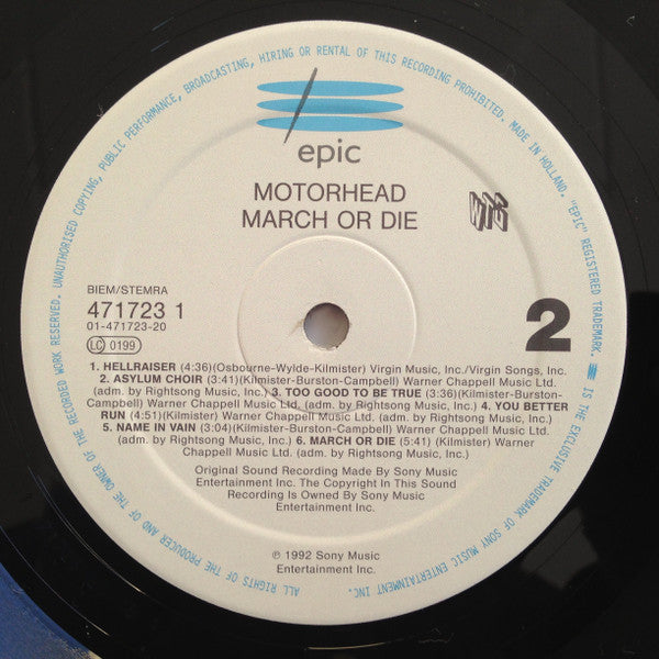 Motörhead : March Ör Die (LP, Album)