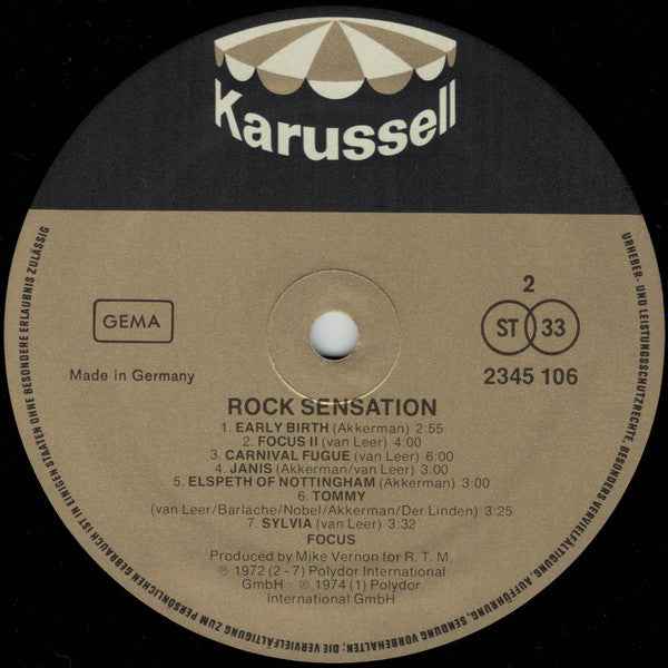 Focus  - The Greatest Rock Sensation (LP) (Near Mint (NM or M-))