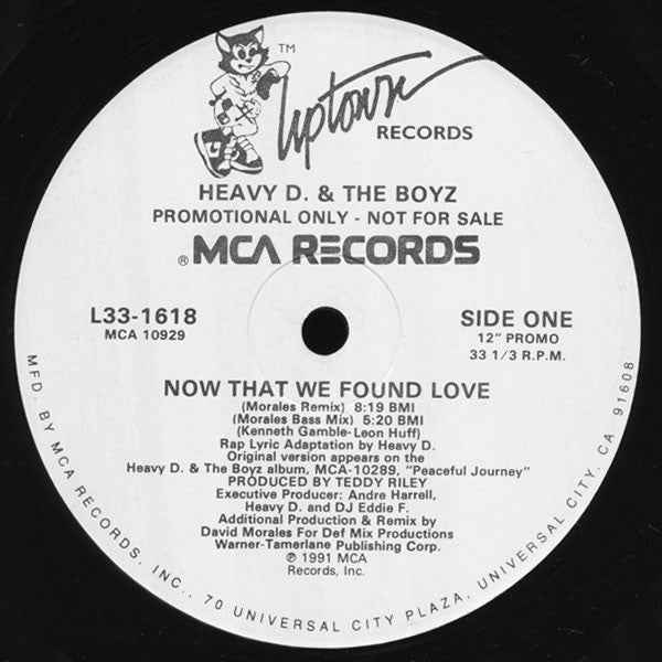 Heavy D. & The Boyz - Now That We Found Love (12") (Near Mint (NM or M-))