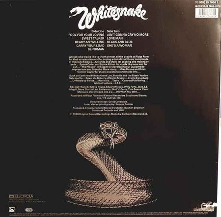 Whitesnake - Ready An' Willing (LP) (Near Mint (NM or M-))