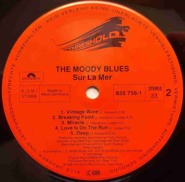 The Moody Blues Sur La Mer (LP) (Near Mint (NM Or M ))