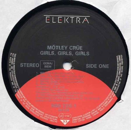 Mötley Crüe - Girls, Girls, Girls (LP) (Near Mint (NM or M-))