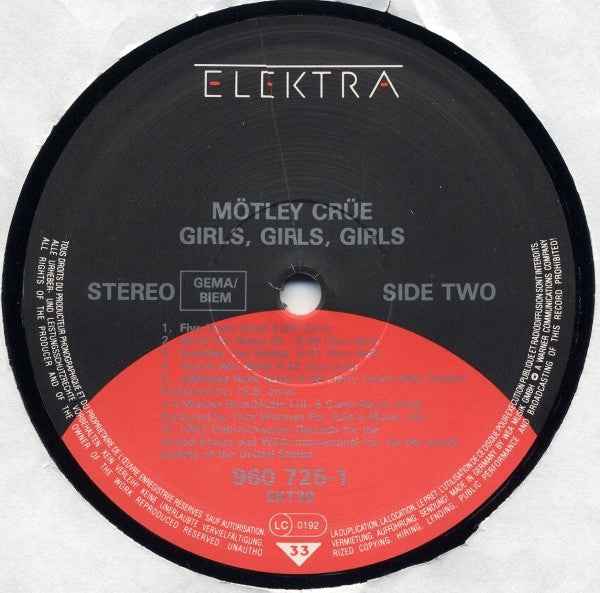 Mötley Crüe - Girls, Girls, Girls (LP) (Near Mint (NM or M-))