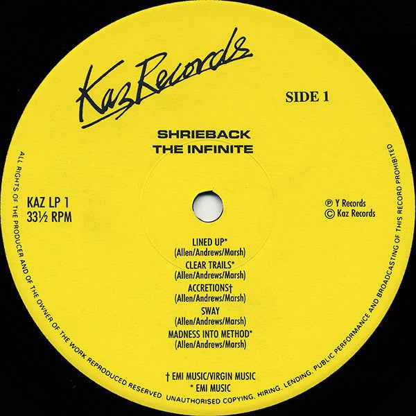 Shriekback - The Infinite (LP) (Very Good Plus (VG+))