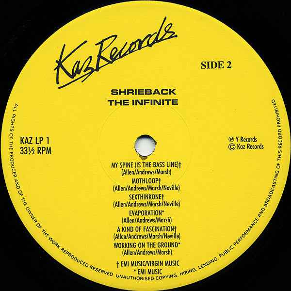 Shriekback - The Infinite (LP) (Very Good Plus (VG+))