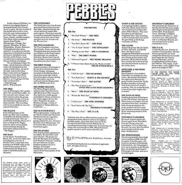 Various - Pebbles Vol. 5 (LP) (Near Mint (NM or M-))
