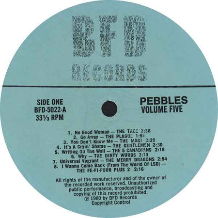 Various - Pebbles Vol. 5 (LP) (Near Mint (NM or M-))