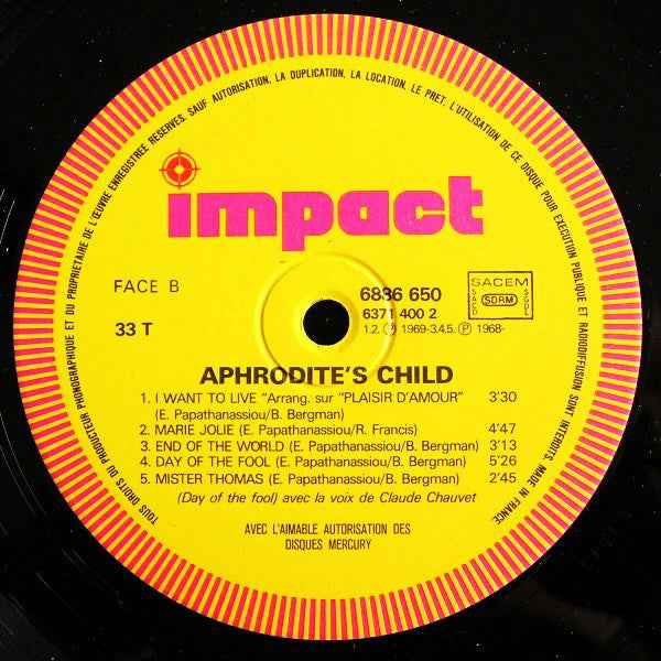 Aphrodite's Child - Aphrodite's Child (LP) (Near Mint (NM or M-))