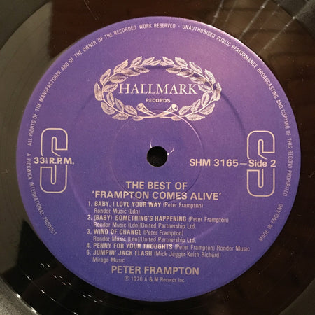 Peter Frampton : The Best Of Frampton Comes Alive! (LP, Comp)
