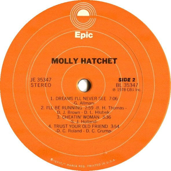 Molly Hatchet : Molly Hatchet (LP, Album, Pit)