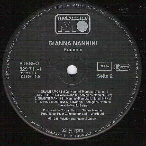 Gianna Nannini - Profumo (LP) (Near Mint (NM or M-))
