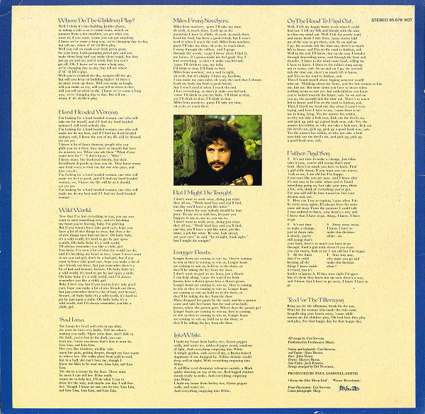 Cat Stevens : Tea For The Tillerman (LP, Album, RE)