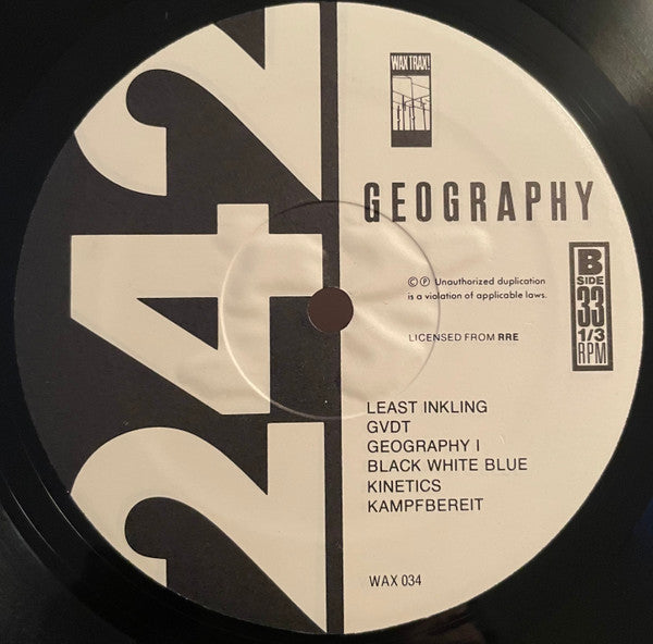 Front 242 : Geography (LP, Album, RE)
