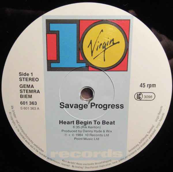 Savage Progress - Heart Begin To Beat (12") (Very Good Plus (VG+))
