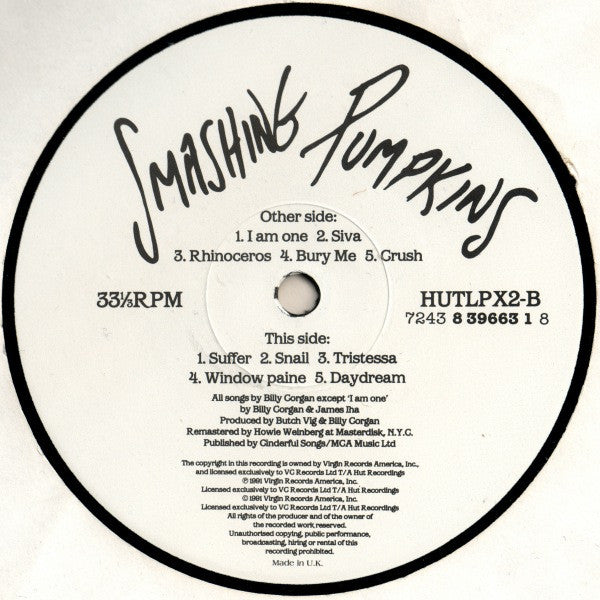The Smashing Pumpkins : Gish (LP, Album, RE, RM)