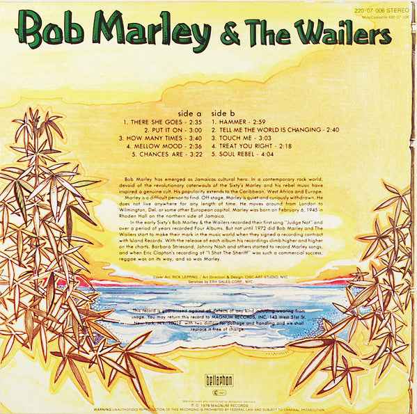 Bob Marley & The Wailers - Bob Marley & The Wailers (LP) (Very Good Plus (VG+))