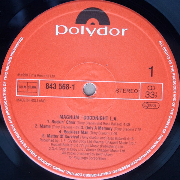 Magnum (3) : Goodnight L.A. (LP, Album)