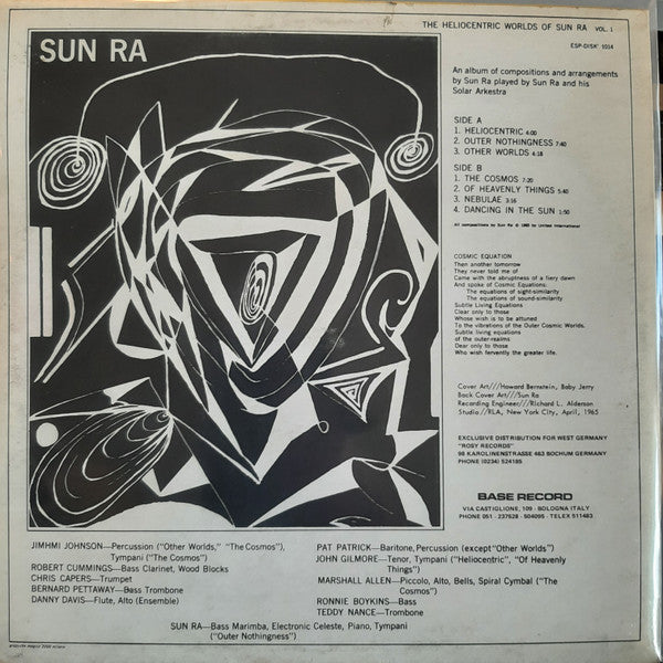Sun Ra : The Heliocentric Worlds Of Sun Ra, Vol. I (LP, Album)