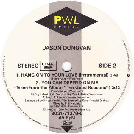Jason Donovan - Hang On To Your Love (12") (Near Mint (NM or M-))