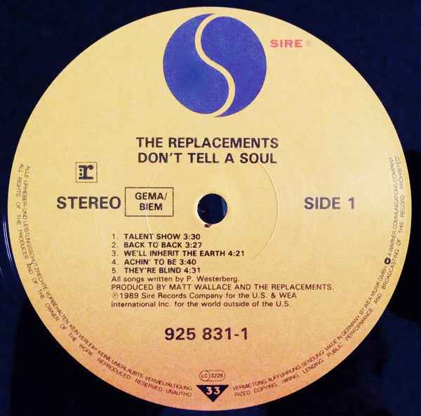 The Replacements - Don't Tell A Soul (LP) (Near Mint (NM or M-))