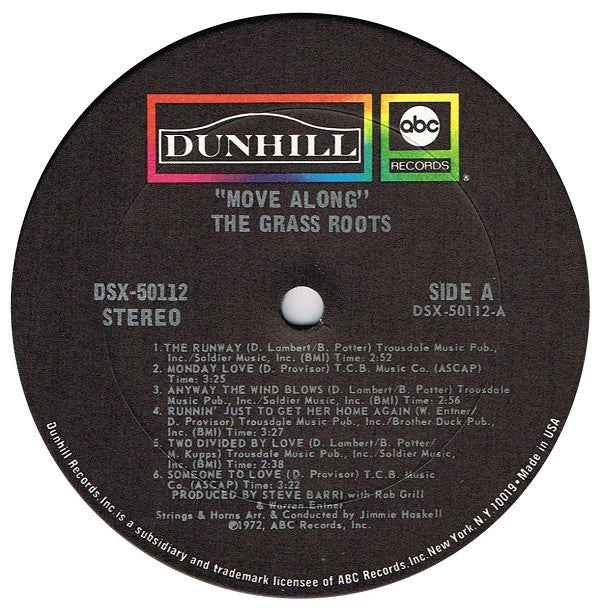 The Grass Roots - Move Along (LP) (Very Good Plus (VG+))
