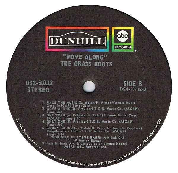 The Grass Roots - Move Along (LP) (Very Good Plus (VG+))