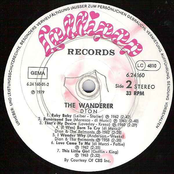 Dion  - The Wanderer (LP) (Near Mint (NM or M-))