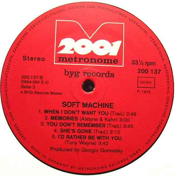 Soft Machine Soft Machine (LP) (Very Good (VG))