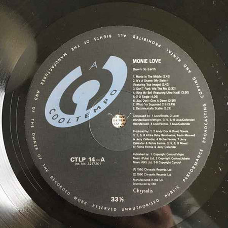 Monie Love - Down To Earth (LP) (Near Mint (NM or M-))