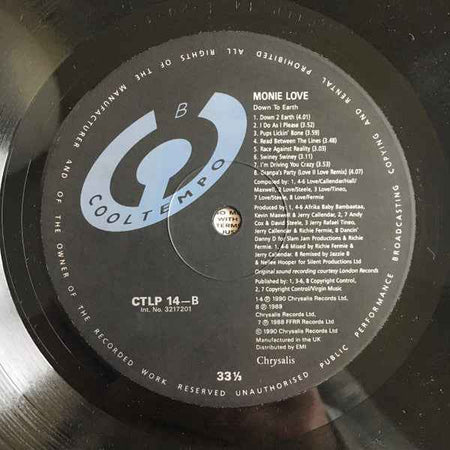 Monie Love - Down To Earth (LP) (Near Mint (NM or M-))