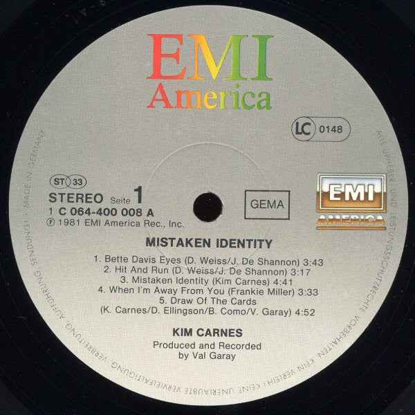 Kim Carnes - Mistaken Identity (LP) (Near Mint (NM or M-))