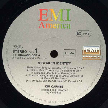 Kim Carnes - Mistaken Identity (LP) (Near Mint (NM or M-))