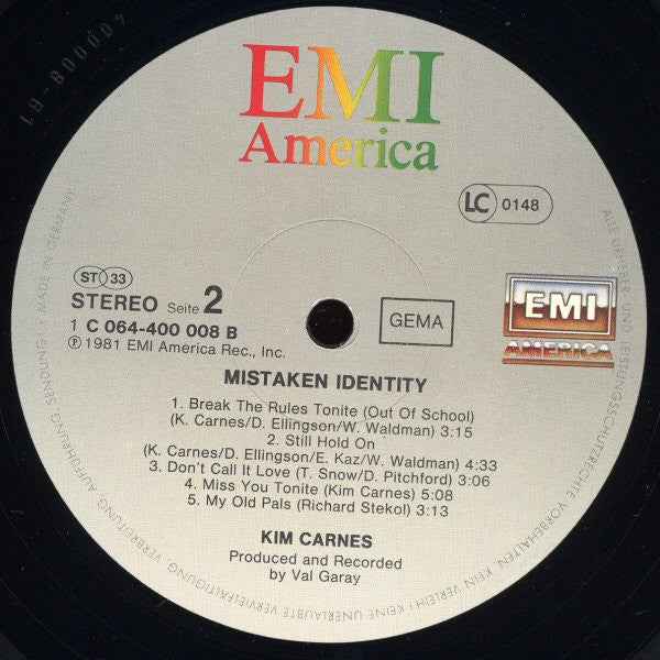 Kim Carnes - Mistaken Identity (LP) (Near Mint (NM or M-))