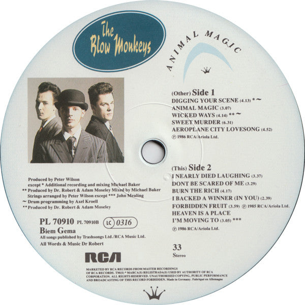 The Blow Monkeys : Animal Magic (LP, Album)