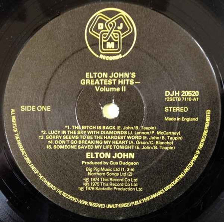 Elton John - Elton John's Greatest Hits Volume II (LP) (Very Good Plus (VG+))