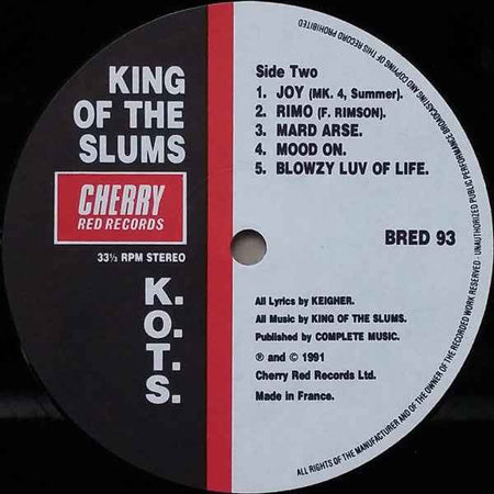 King Of The Slums - Blowzy Weirdos (LP) (Near Mint (NM or M-))