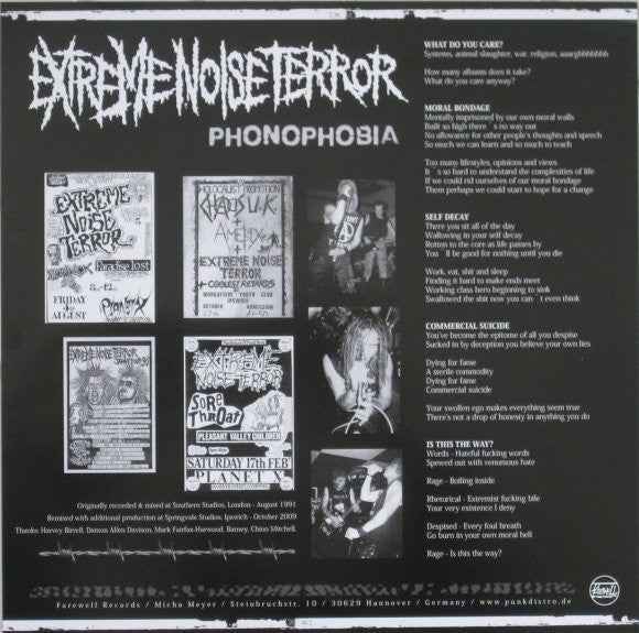 Extreme Noise Terror - Phonophobia (12") (Near Mint (NM or M-))