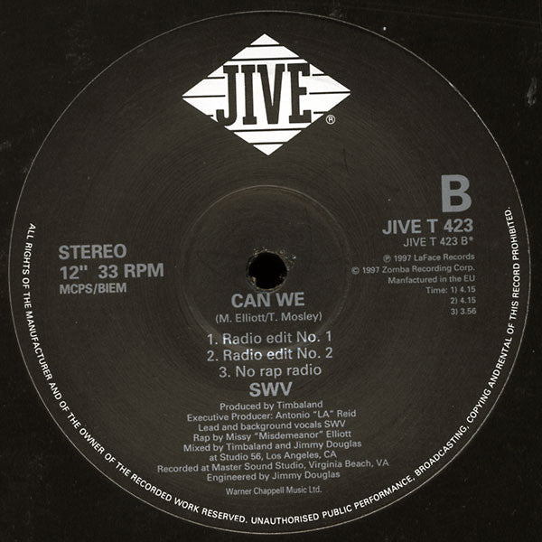 SWV : Can We (12")