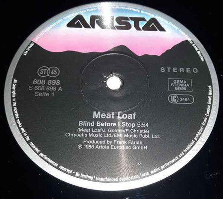 Meat Loaf - Blind Before I Stop (12") (Near Mint (NM or M-))