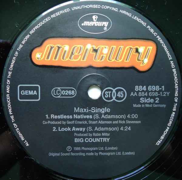 Big Country Look Away (12" Mix) (12") (Near Mint (NM Or M ))