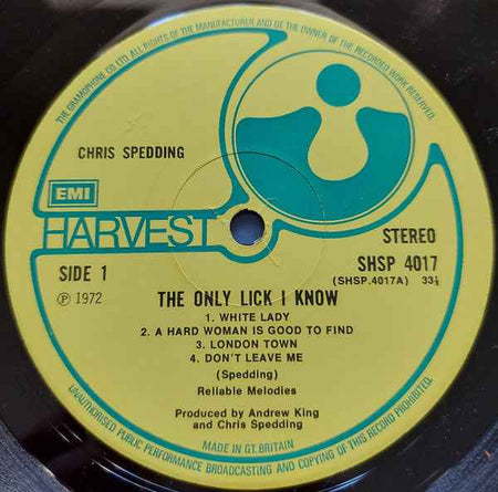 Chris Spedding - The Only Lick I Know (LP) (Near Mint (NM or M-))