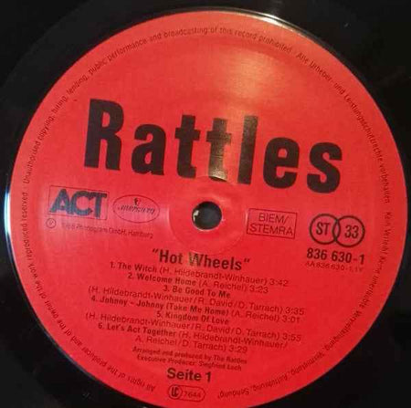 The Rattles - Hot Wheels (LP) (Near Mint (NM or M-))