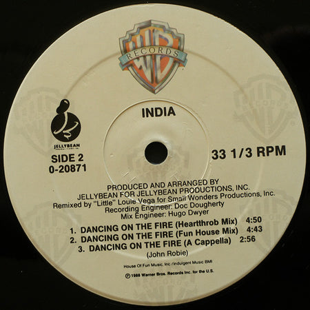 India : Dancing On The Fire (12", Maxi, Spe)