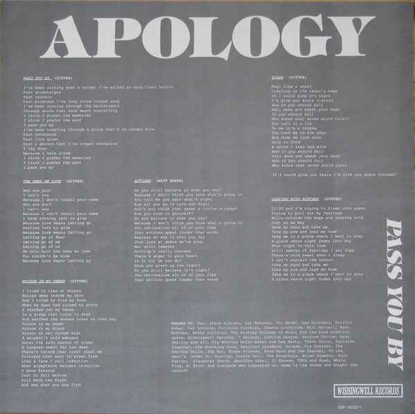 Apology - Pass You By (12") (Mint (M))