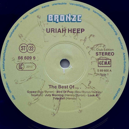 Uriah Heep : The Best Of... (LP, Comp, Club, RE, S/Edition)