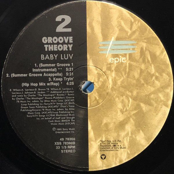 Groove Theory : Baby Luv (12")